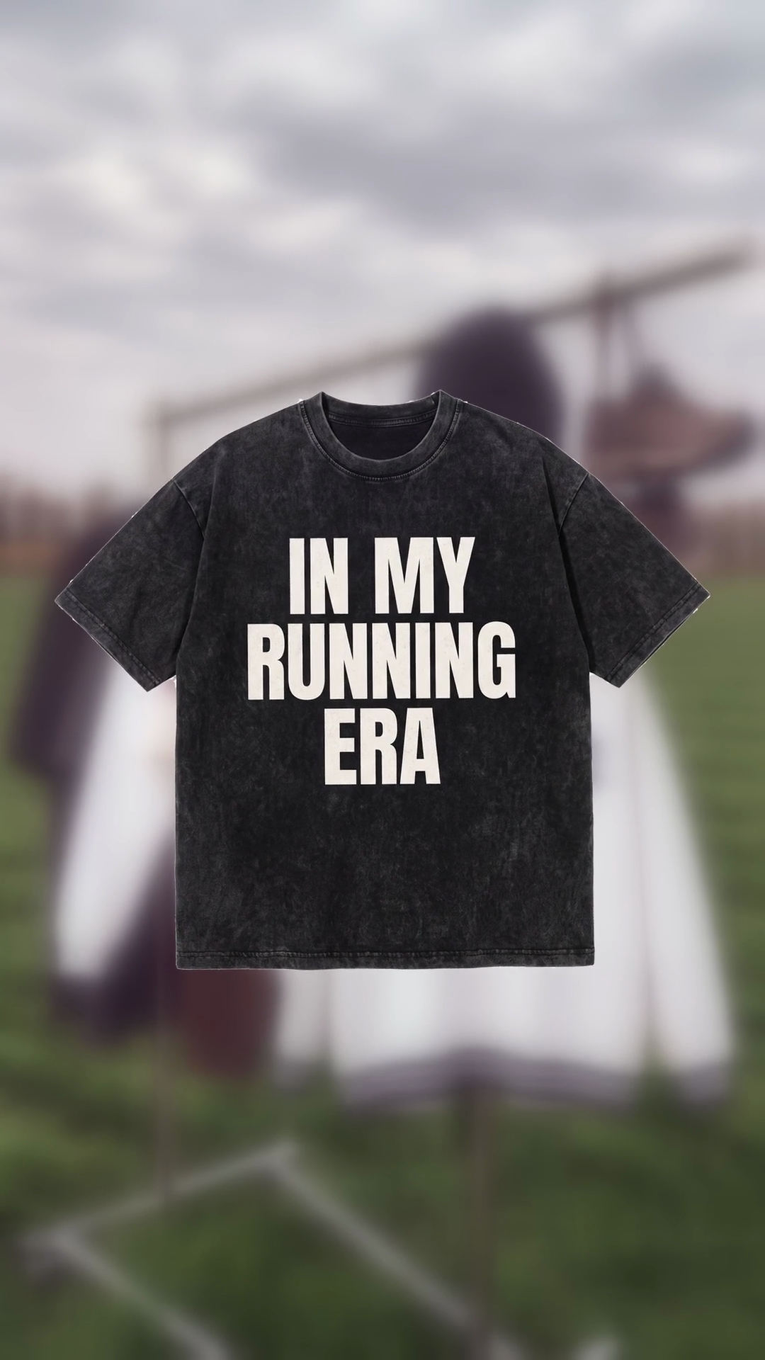 In My Running Era washed black tee