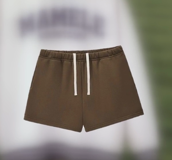 Climb Higher matching shorts in brown
