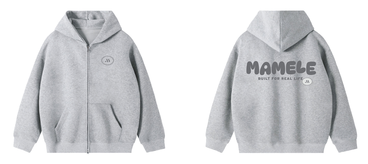 IPW Gray Mamele Zip-up